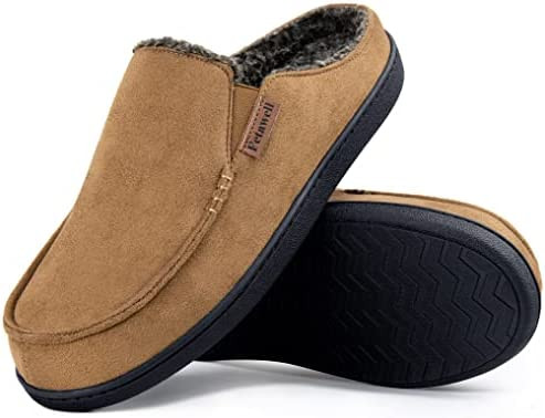 Mens Slippers Non Skid House Slippers Men Moccasin Slipper Shoes Indoor Outdoor Bedroom Man Slippers with Memory Foam