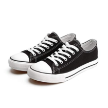 Low Top Sneaker Lace-up Classic Casual Shoes Black and White